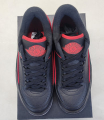 Nike Air Jordan 2 Retro Low GS „Christmas“ Black Red Green Youth Sz 6 FJ6869-006