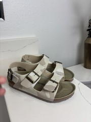 Birkenstock Kids Milano Desert Soil Camo Sand Birko-Flor Sandals Size 33 NWT
