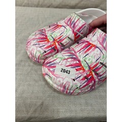 Rugged Shark Kids Tropical Palm Leaf Print Clogs WhiteMulticolor #2043