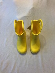 Crocs Kids Handle-It Rain Boots-Yellow-Big Kids Size J3 (12803-730) NIP & TAGS