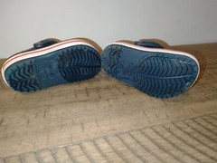 Baby Crocs Size 6 Navy Blue Red White