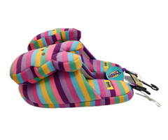 Slippers Peeps Bunny Rabbit Childrens Slip on Striped Medium NWT Easter