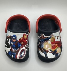 Crocs Fun Lab Avengers Patch Clog K Navy Kids Preschool Sandals Shoes Size C7