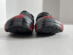 Crocs Classic Lined Red Gray Black Plaid Clog Sz J1