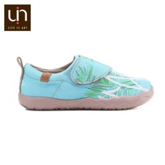 Kid Size UIN Slip On Shoes Canvas Comfortable Loafers „Aloha Green“
