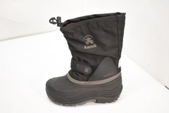Kamik Waterbug5 Boots Kids Size 12 Black Charcoal Waterproof Snow Winter