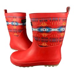Pendleton Pilot Rock Mid Rain Boots Kids US 13/1 Red Rubber Waterproof