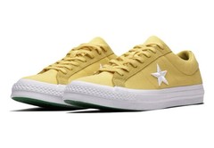 Converse One Star Ox Desert Gold/Wht/Green Kids Size 6 US UPC579