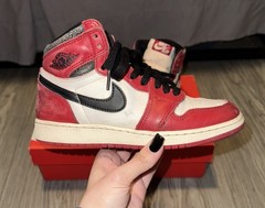 Jordan 1 Retro OG High Chicago Lost & Found Red/Black/White Youth Size 3.5