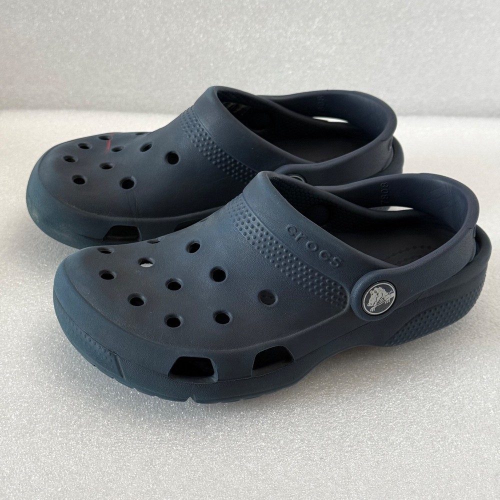 Crocs Iconic Comfort Classic Clogs Slip on Sandals Kids Size C 12 Children Blue