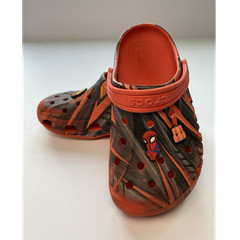 Crocs Marvel Kids Clog J3 Red/Black Spider-Man Iron Man Slip-On w/Jibbitz