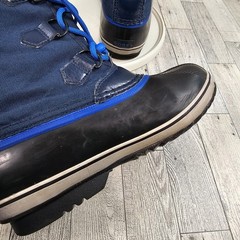 Sorel Yoot Pac Snow Boots Youth Size 4 Nylon Waterproof Winter Navy Blue