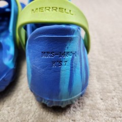 Merrell Kids Hydro Moc Blue Lime Green Water Shoes Clogs MRS-1480-1 Size 7