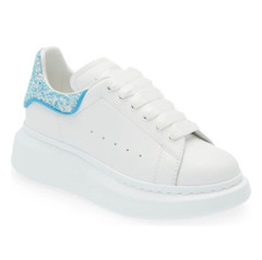 Alexander McQueen Designer Sneakers Shoes Kids Children Size 12.5 30C $350 White