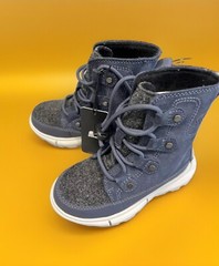 SOREL Kids‘ Explorer Waterproof Lace-Up Boot India Ink/Moonstone navy blue US 9