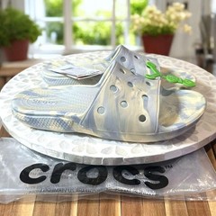NWT Crocs Classic Slip-On Marbled Slide 208293‑1FS Unisex Youth Size J6 Women’s