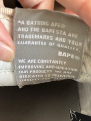 BAPE Light Grey/White Sneakers Size 5 Kids Used No Box
