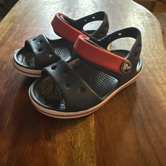 Crocs Toddler Bayaband Sandals Red White Blue Easy On Off Band C5 Sz. 5 Infants
