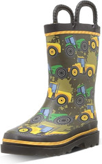 Rain Boots with Pull on Handles for Toddlers and Kids – Premium Waterproof Boots