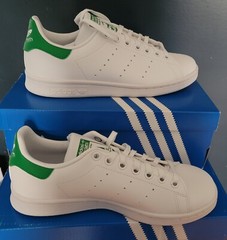 NEW ADIDAS STAN SMITH J PRIMEGREEN „CLOUD WHITE GREEN“ US 5.5