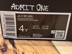Nike Ja 3 SE GS Outer Space Photon Dust Black IQ0839 001 Size 4Y