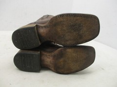 Corral Brown Leather Square Toe Cowboy Boots Youth Sz 2.5 T Sty A1117