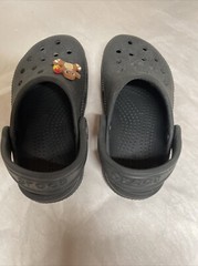 CLASSIC CROCS Child Size 8 Light Weight BLACK Active CLOGS Strap Shoes
