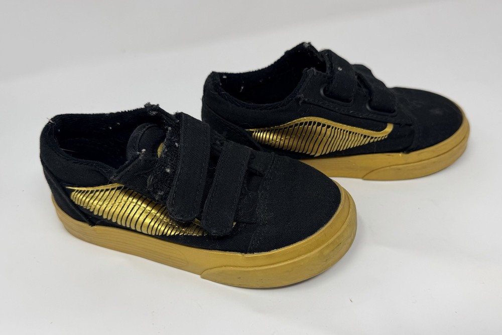 Vans Old Skool V Harry Potter Sneakers Golden Snitch Size 7.5 Toddler EUC