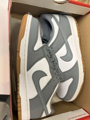 Nike Dunk Low GS White Smoke Grey Gum Sole FV0374-100 Youth Size 6Y w/ Box