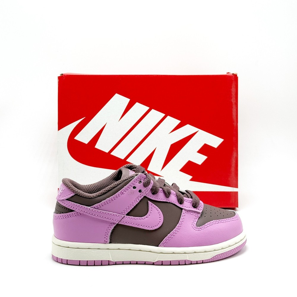 *NEW* Pre-School Kids Nike Dunk Low (PS) TATTOO / LIGHT MAGENTA (FB9108-500) 👍