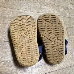 Native Charley Kids Strappy Sandal Hook & Loop Blue White Tan US 8c