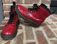 Dr Martens 1460 Red Cosmic Glitter Boots Sz 2 Youth. Whimsigoth, Classic