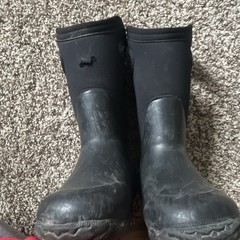 Bogs K York Solid Kids Rain Boots Black US 11 EU 27 Pull-On MPN 72601-001