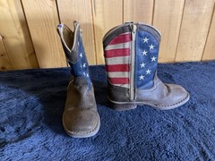 Roper American Flag Square Toe Toddler Boots- Size 8 #09-017-1902-0380
