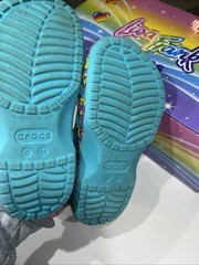 Crocs Classic Lisa Frank Clog K Digital Aqua Multi Kids Size 11 Used w Box