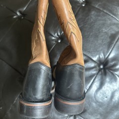 Cody James Inlay BBSC1810 Brown Pull On Square Toe Western Boots Youth Size 6 D