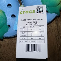 Crocs Classic Snow Cone Clog Size Junior 1 J 1 New 213181 5DU