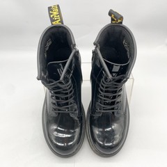 Dr Doc Martens Junior Pascal 1460 J Size 5 Black Patent Leather Combat Lace Up