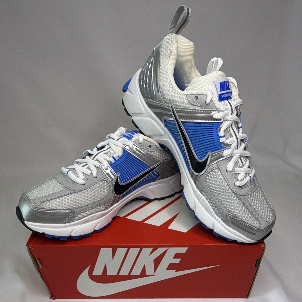 Nike Vomero 5 (GS) White/Black/Blue/Silver Low Top Sneakers 6Y/7.5W $160 Retail