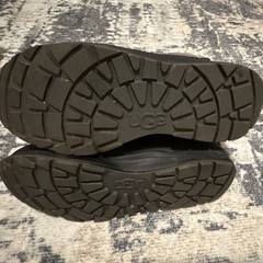 UGG Waterproof Drawstring Snow Boots Suede Gray/Black Unisex Kids size US 2