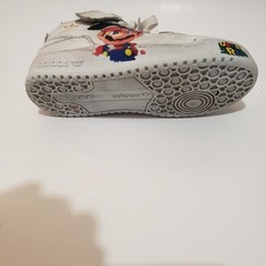 Adidas Forum Low White Black Mario Brothers Nintendo Logo On The Side Size 11C