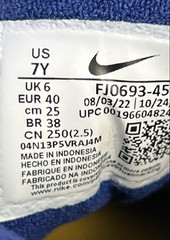 Nike Air More UPTEMPO Multi-Color Royal Blue, 7Y Youth Shoes Sneakers FJ0693-455