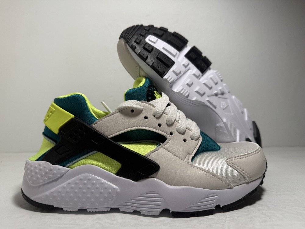 New Nike Huarache Run Low Bright Spruce Volt – 654275-045 Youth Size 4-7