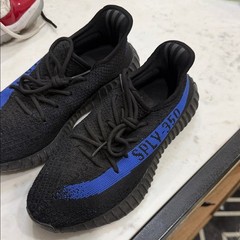 Black and Blue Knit Sneakers