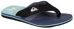 Quiksilver Boy’s Molokai Layback Sandal – Black / Green / Blue – New