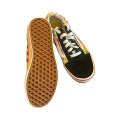 Vans Old Skool Kids 3.5 Rainbow Checkerboard Black Suede Sneakers 721356 play