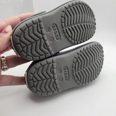 Crocs Unisex Crocband Gray Clog Size C6 Kids Slip On