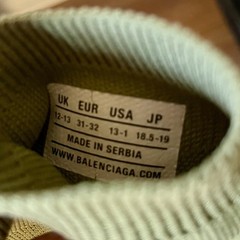 BALENCIAGA KID’S SPEED SOCK SNEAKER Olive Green SIZE 31-32 EUR 13-1 US 13.5