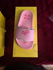 off white kids slide Pink
