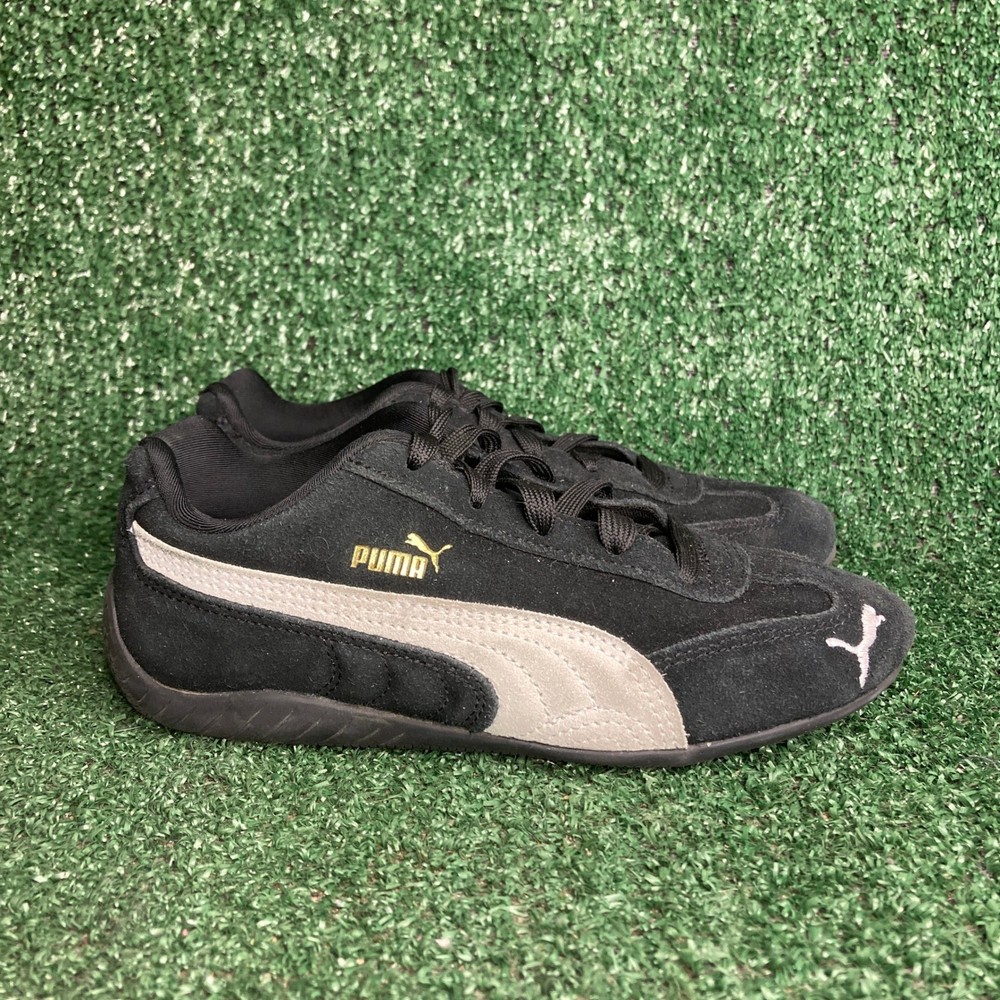 Puma Speedcat Suede Low Top Racing Athleisure Sneakers Black White Kids Size 2C